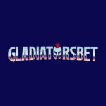 GladiatorsBet logo featuring gradient blue text and a helmet with a small red crown on a dark blue background.