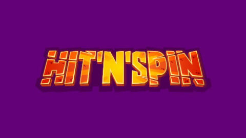 Brand logo reading HIT'N'SPIN in bold orange 3D letters on a purple background.