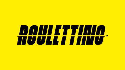 Logo featuring the word 'ROULETTINO' in bold italic black letters on a bright yellow background.