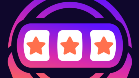 Gradient VR headset icon with three orange stars inside white panels, indicating a 3-star rating on a dark background.