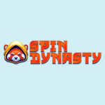 Brand logo for Spin Dynasty featuring a red panda with a golden hood and bold orange lettering ‘Spin Dynasty’.