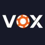 VOX logo on a dark background with an orange poker-chip 'O' between the V and X.