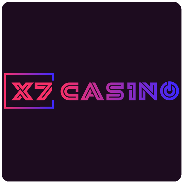 X7 Gaming logo with neon pink-to-purple gradient on a dark background.