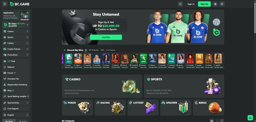 Le site BC Game