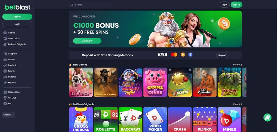 Le site Betblast