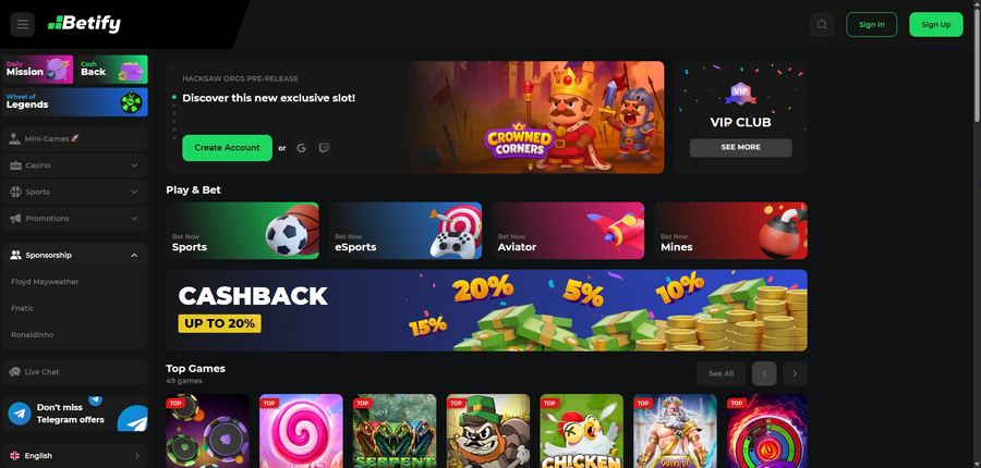 Le site Betify
