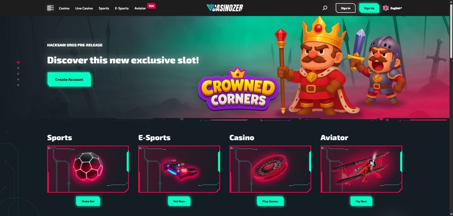 Le site Casinozer