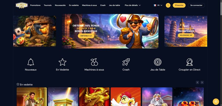 Le site Europe777