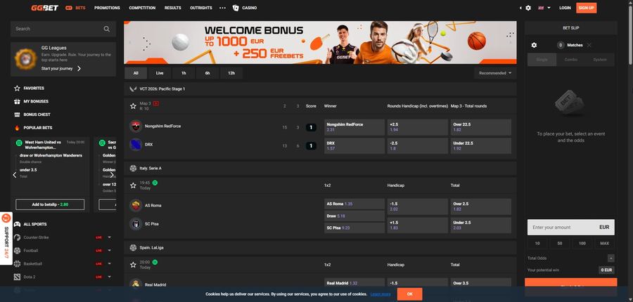 Le site GGbet