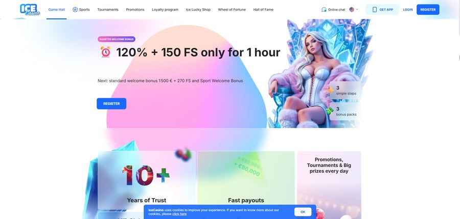 Le site Ice Casino