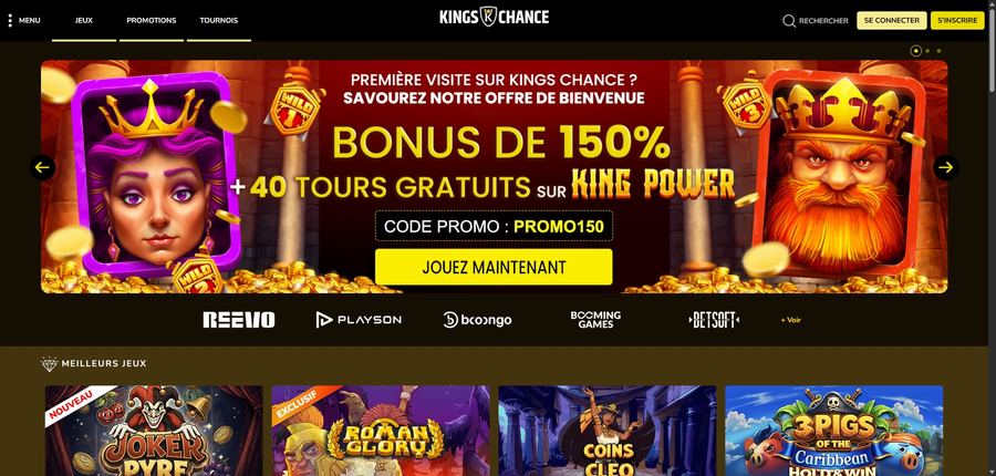 Le site Kings Chance