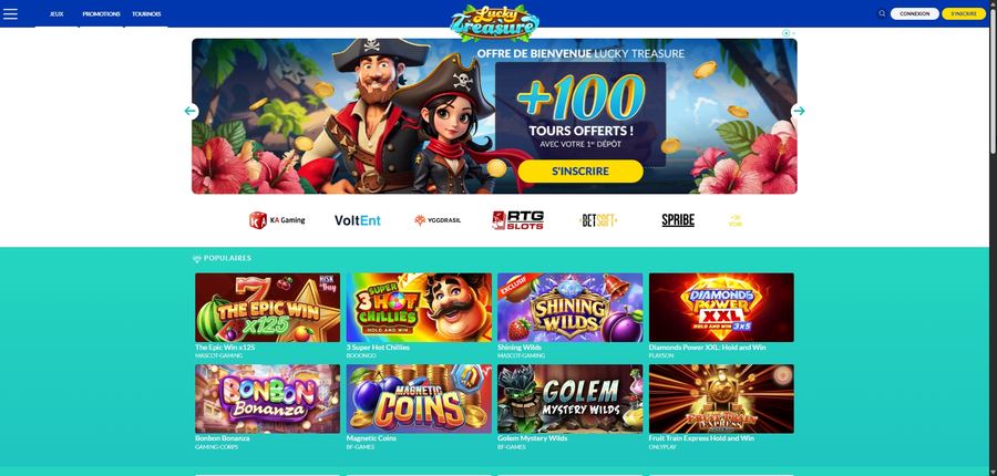 Le site Lucky Treasure