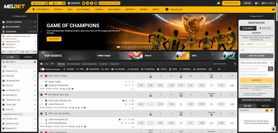 Le site Melbet