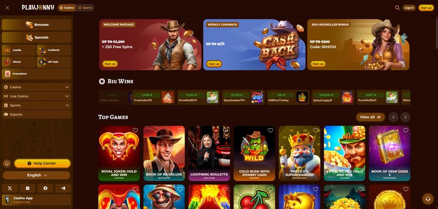 Le site Play Jonny