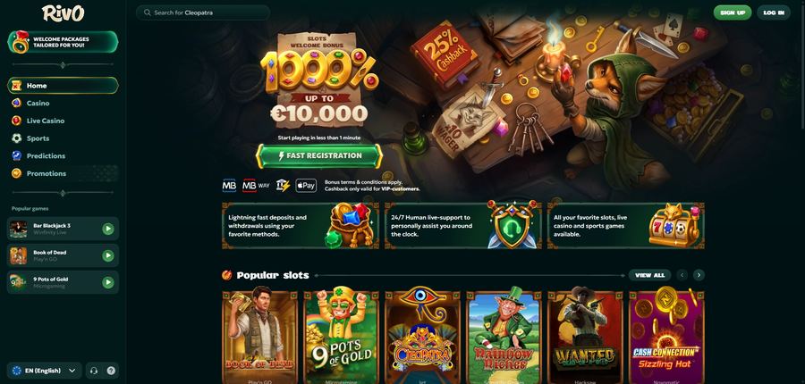 Le site Rivo Casino
