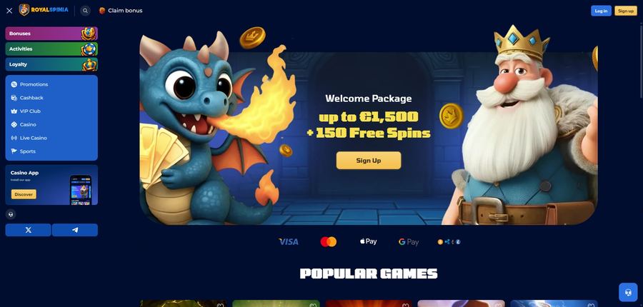 Le site Royalspinia