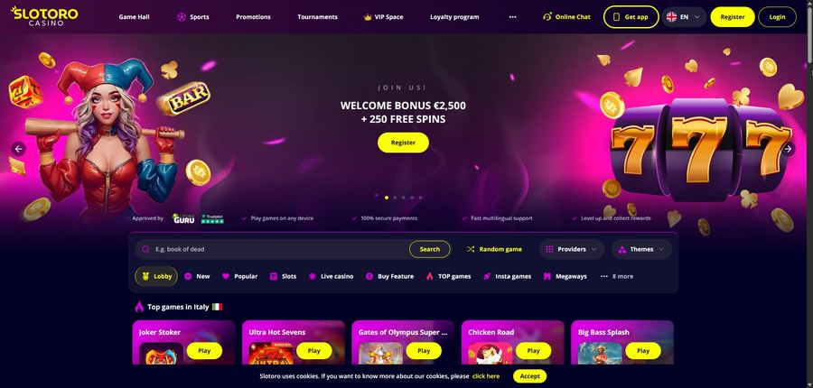 Le site Slotoro