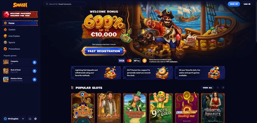 Le site Smash Casino