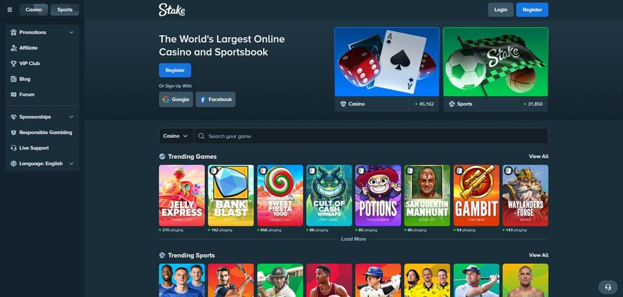 Le site Stake