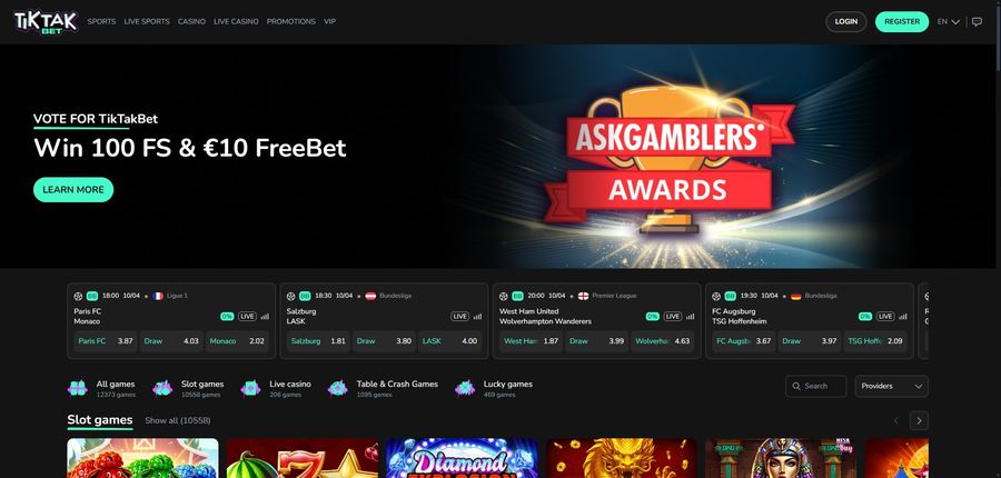 Le site Tik Tak Bet