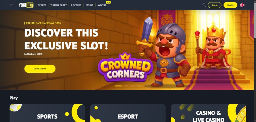 Le site Yonibet